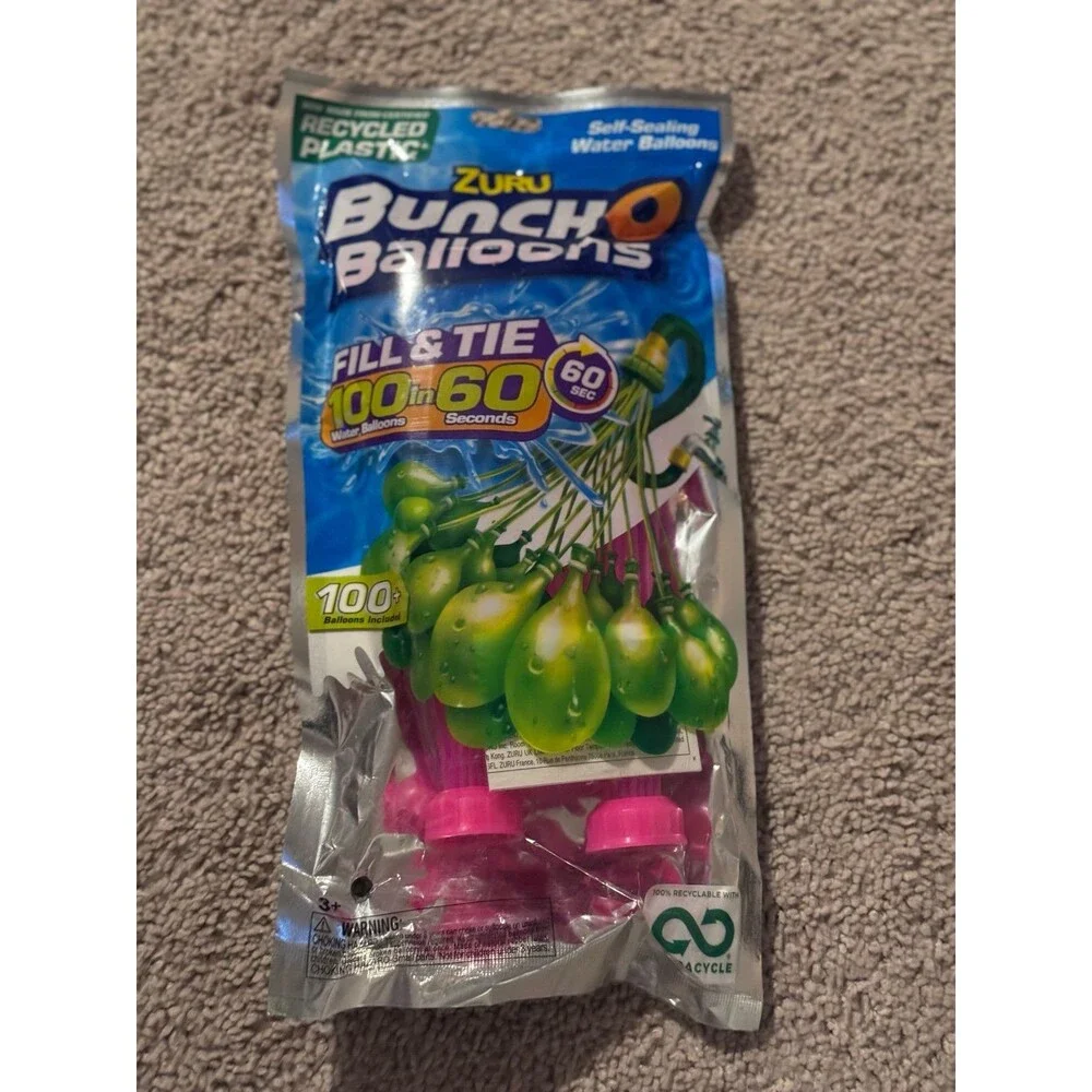 ZURU Bunch O Balloons ZURU Bunch O Balloons 100 Water Balloons Fill & Tie 60 Sec